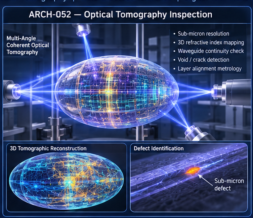 Optical tomography visualization of a neuromorphic ellipsoid