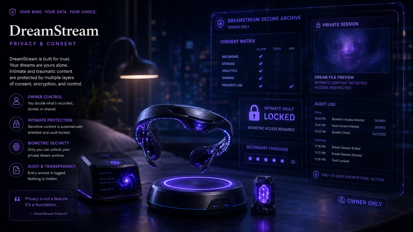 Privacy & Consent DreamStream reference