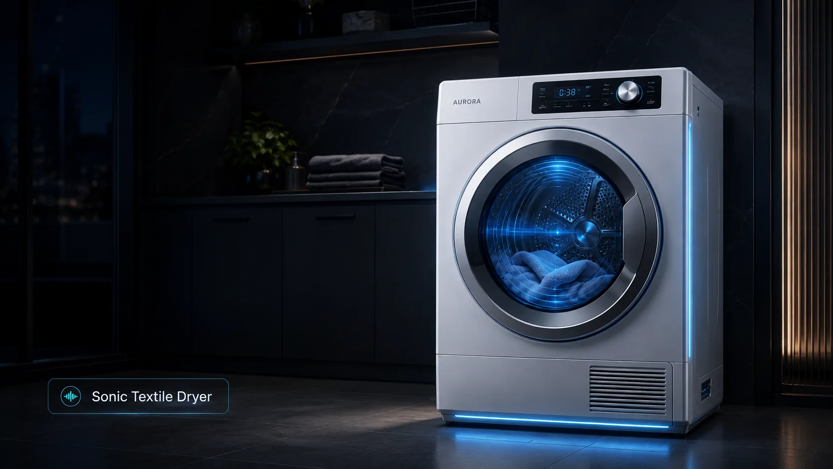 Sonic Textile Dryer utility-room concept