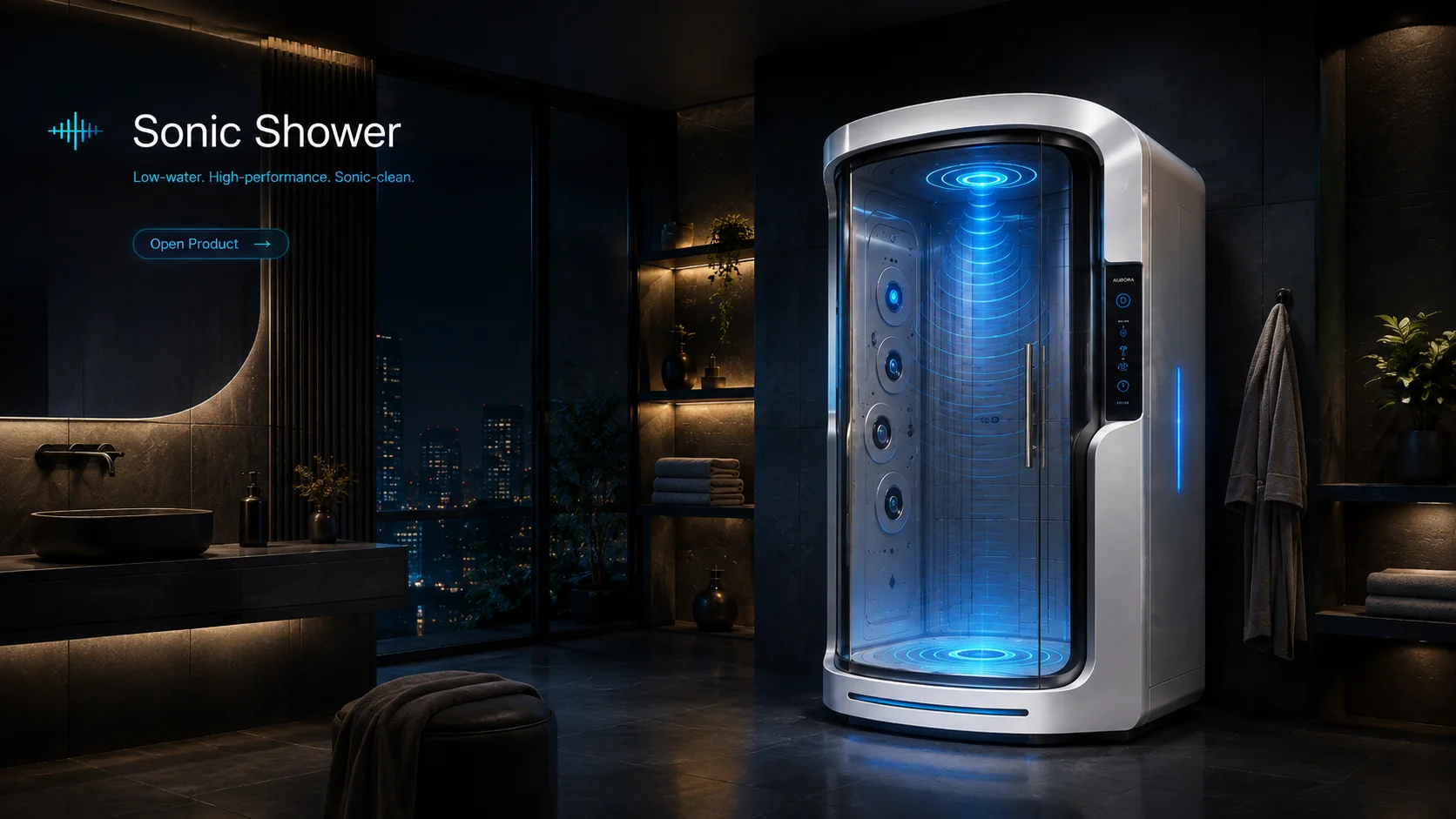 Sonic Shower wellness environment