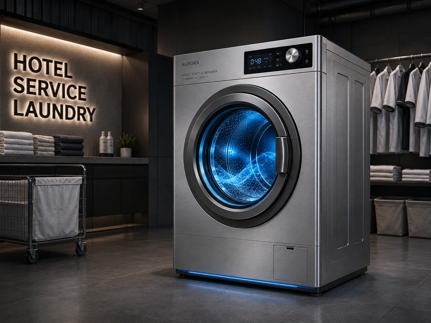 Commercial hospitality Sonic Textile Washer concept