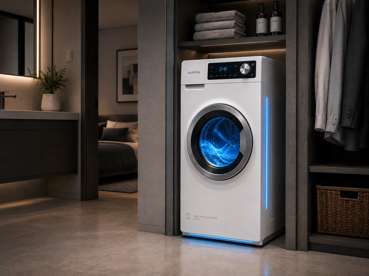 Compact Sonic Textile Washer