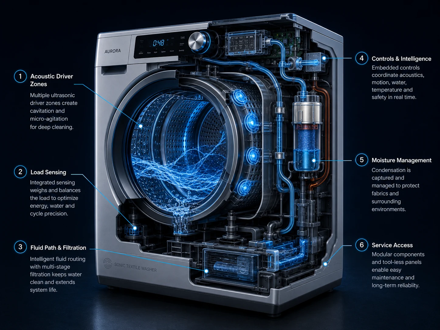 Sonic Textile Washer engineering packaging study