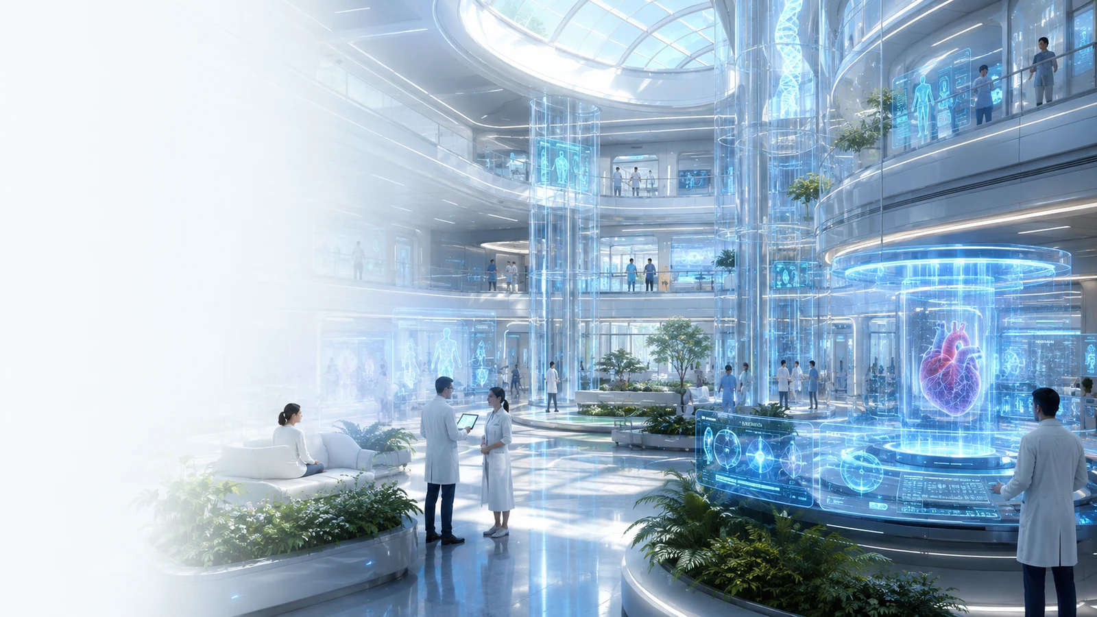 Bright advanced clinical research atrium