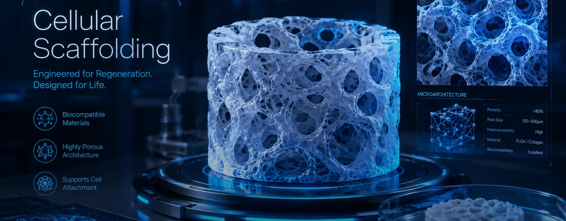 Cellular Scaffolding concept graphic