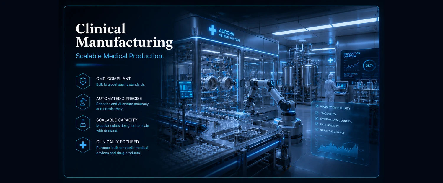 Clinical Manufacturing concept graphic