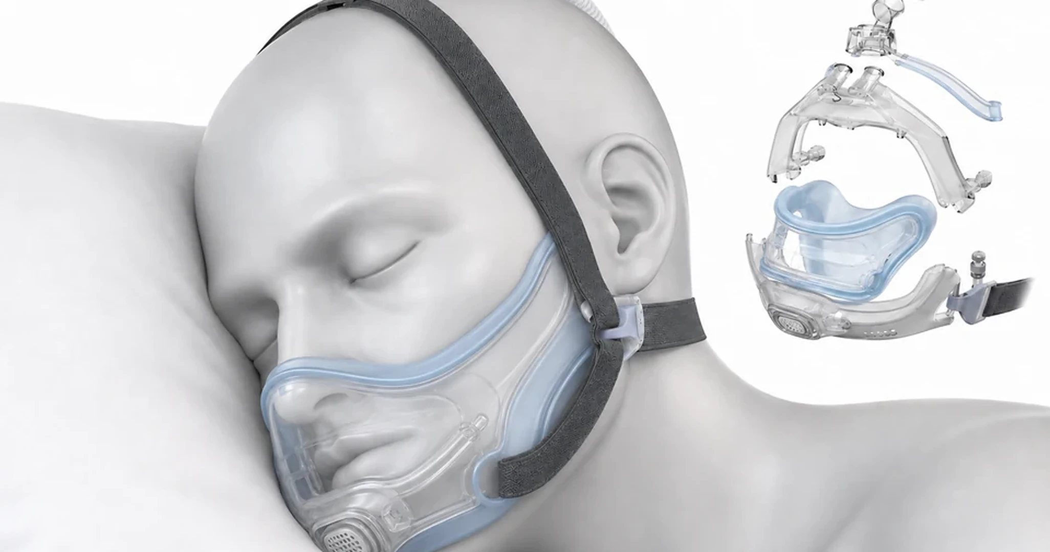Adaptive CPAP Mask Systems concept rendering