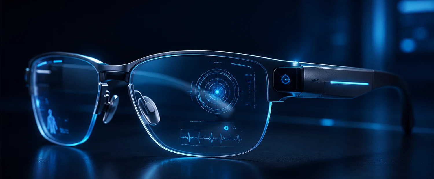 Smart Adaptive Eyeglasses concept rendering