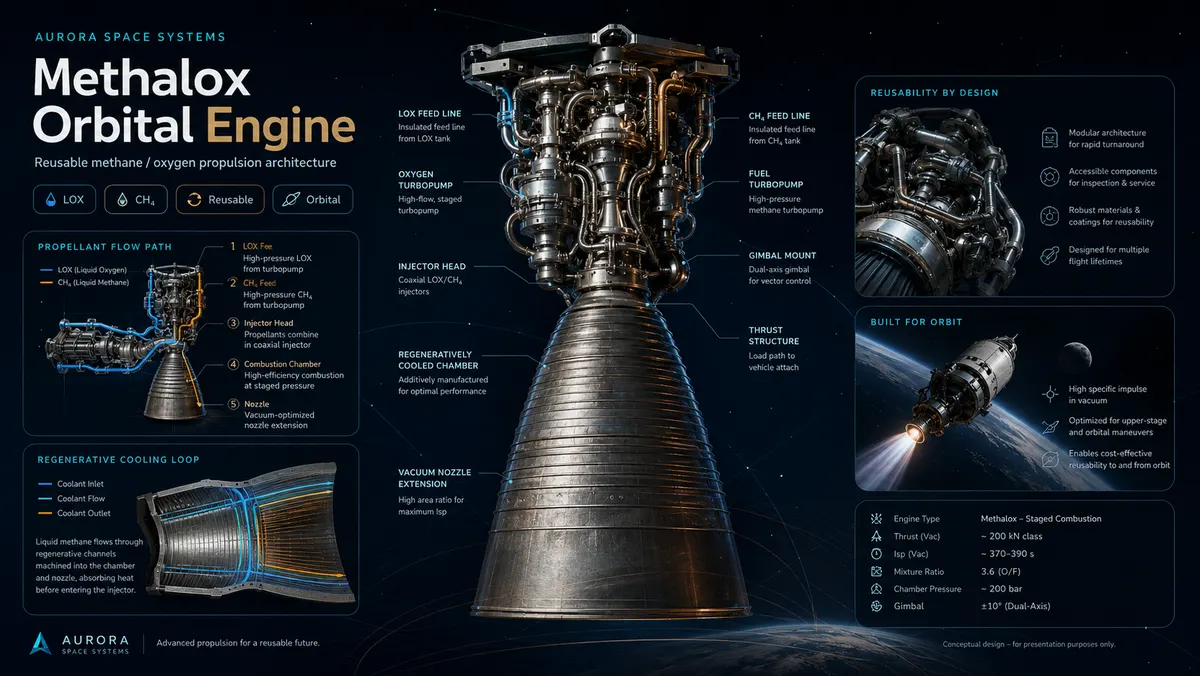 System Overview methalox engine module graphic