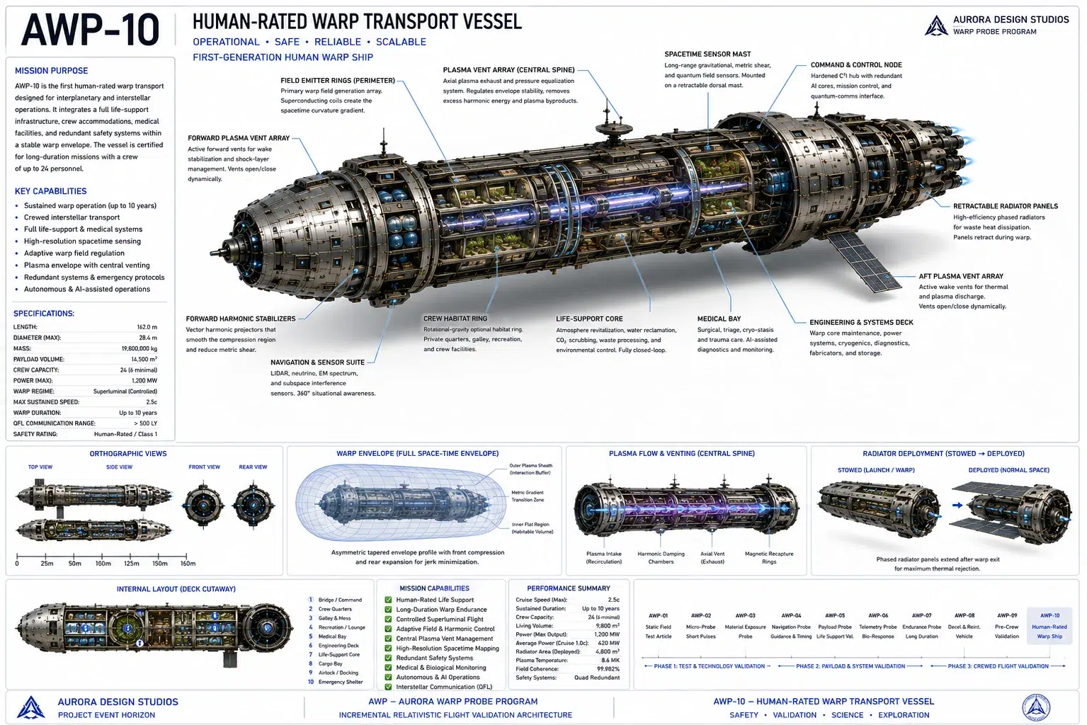 AWP-10 Human-Rated Warp Transport Vessel