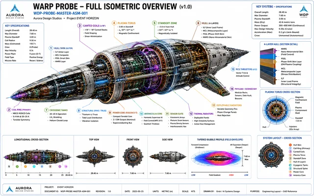 Warp Probe — Full Isometric Overview