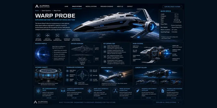 Warp Probe Ship Concepts