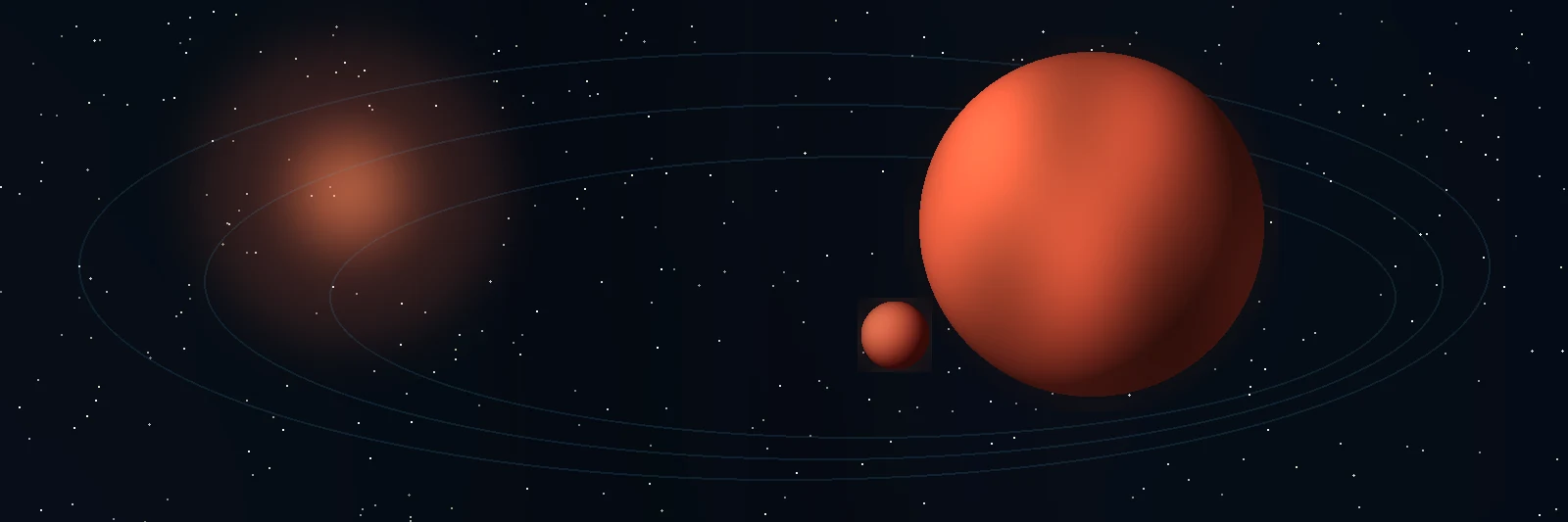 Proxima Centauri System clean system rendering