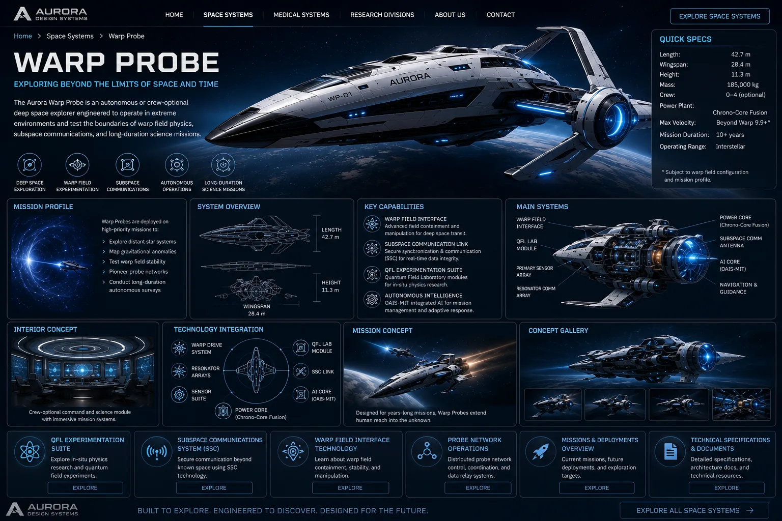 Warp Probe Flagship Interface