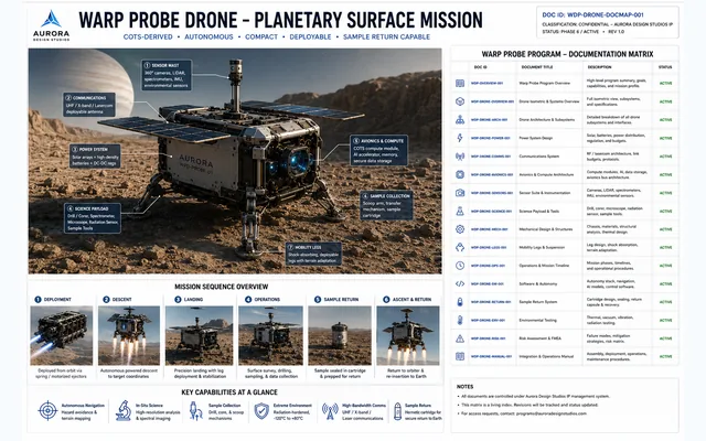 Warp Probe Drone — Planetary Surface Mission