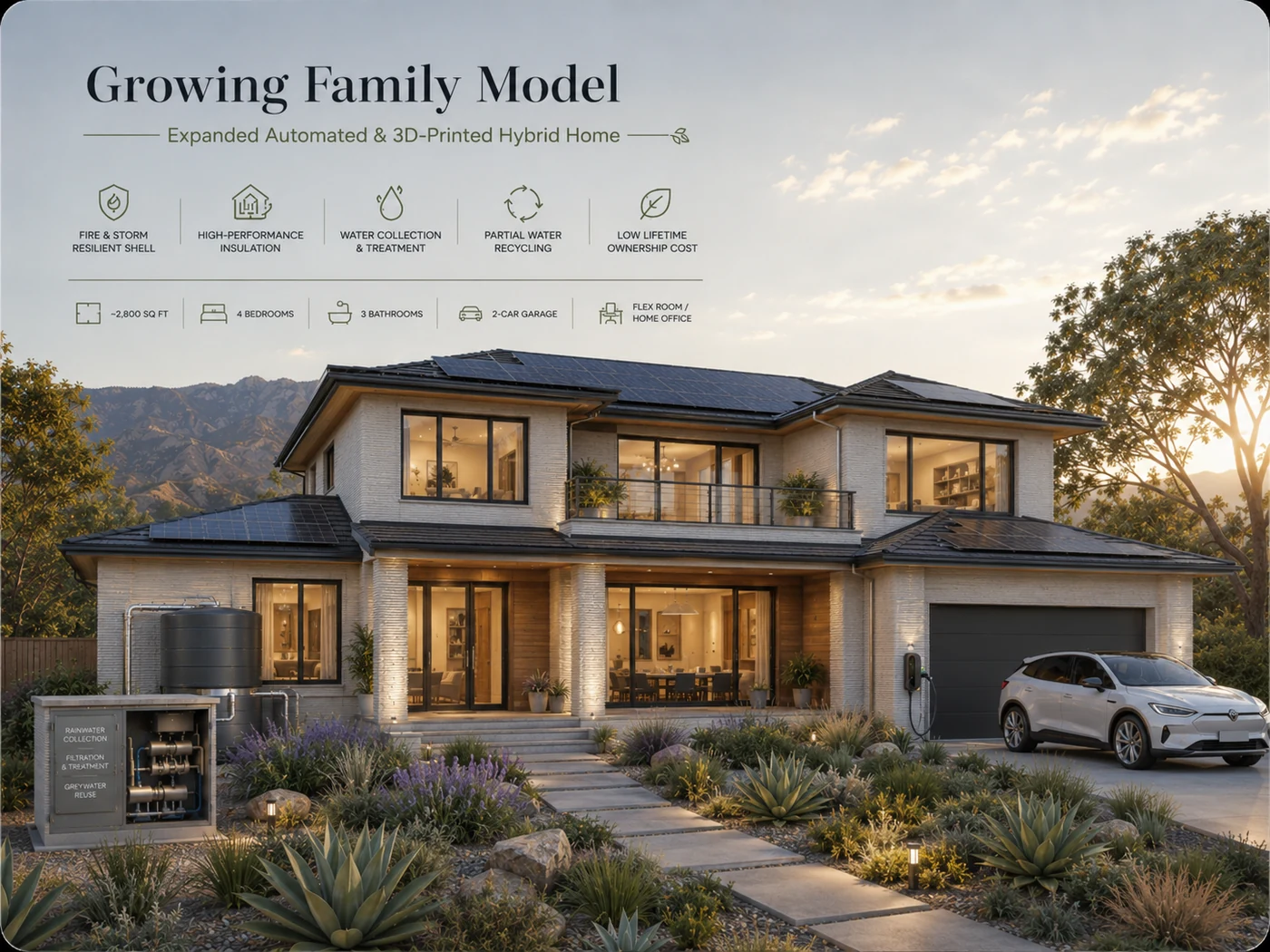 Growing Family Model automated hybrid home
