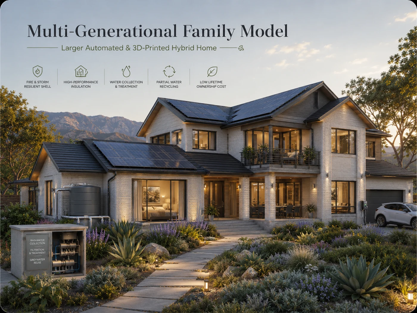 Multi-Generational Family Model automated hybrid home