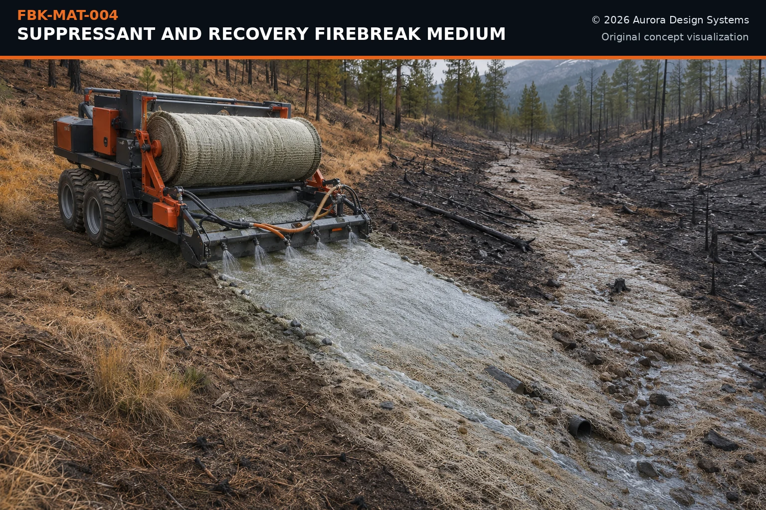 Suppressant and Recovery Firebreak Medium concept visualization