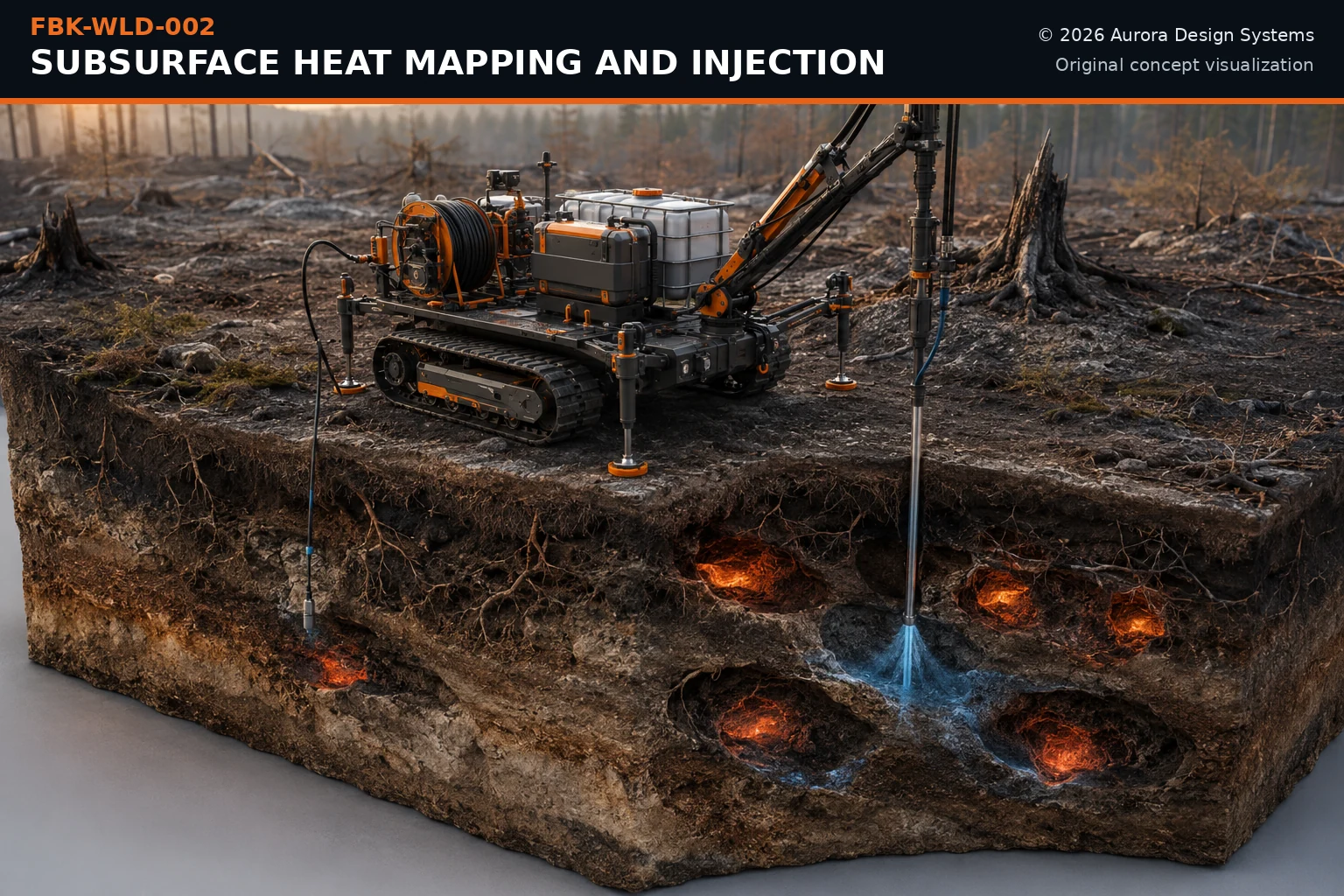 Subsurface Heat Mapping and Injection concept visualization