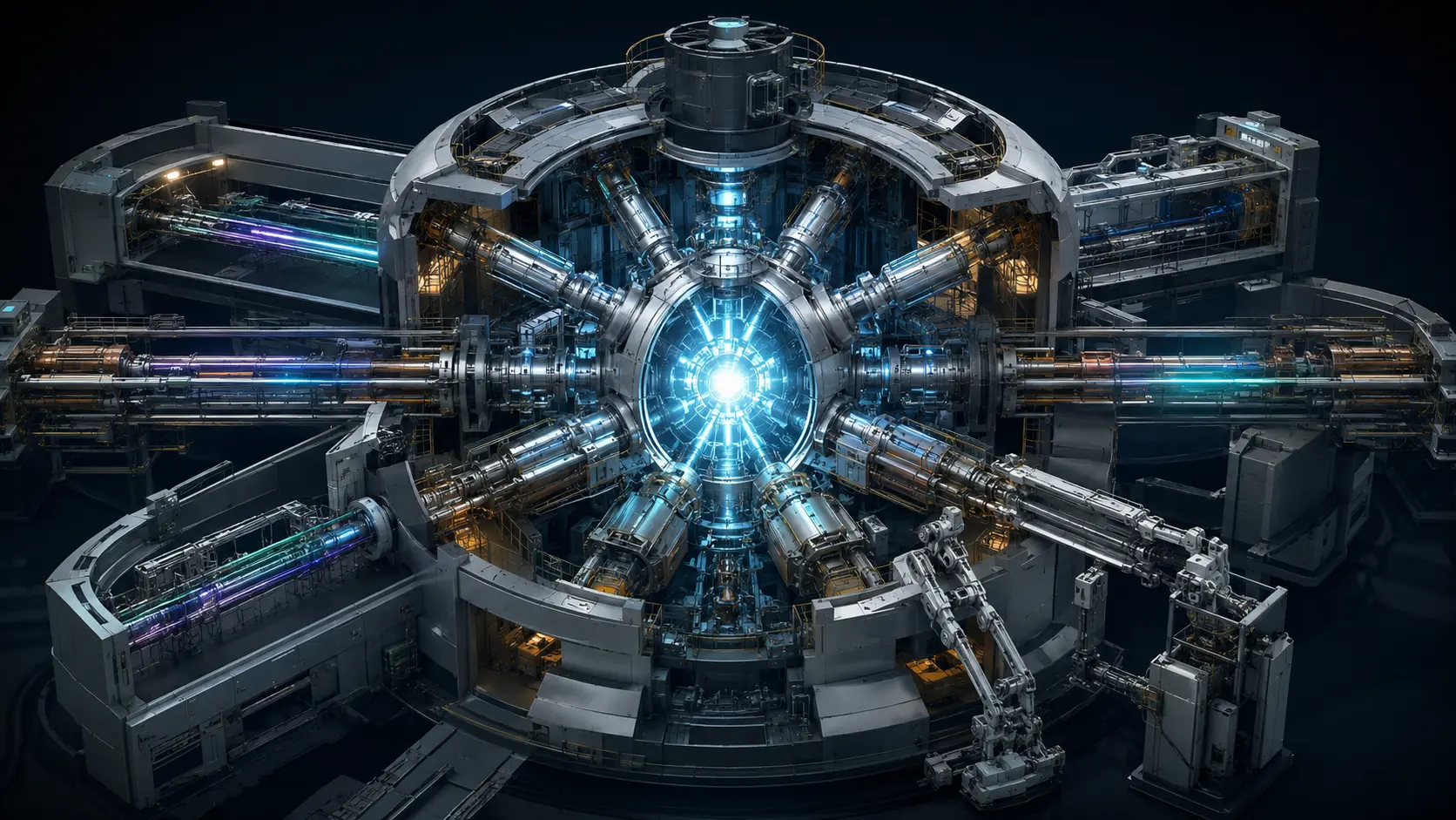 Conceptual public visualization of Inertial-Confinement Fusion