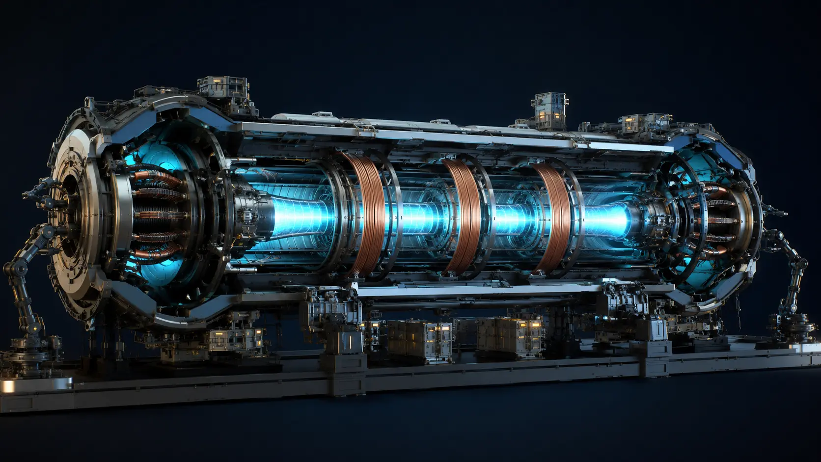 Conceptual public visualization of Magnetic-Mirror Fusion