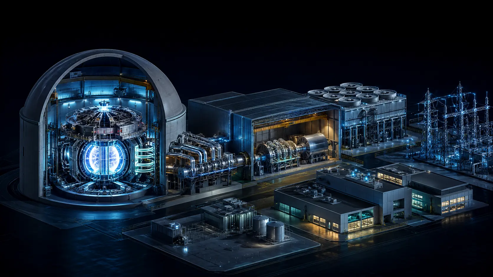 Conceptual public visualization of Fusion Power-Plant Integration