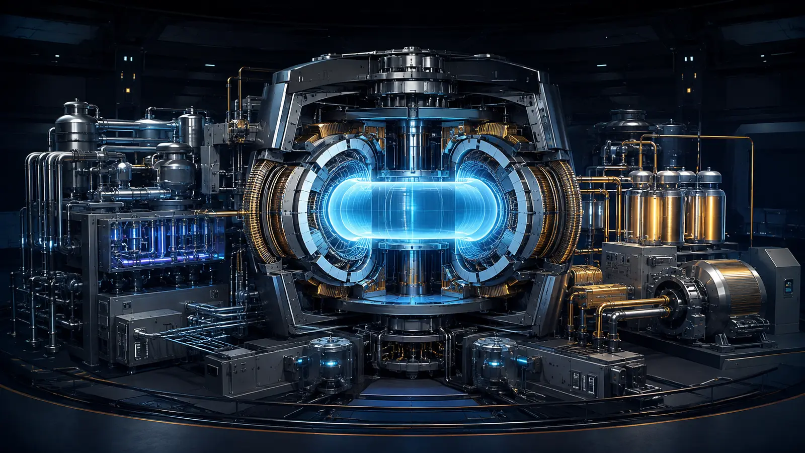 Fusion confinement and reactor concept rendering