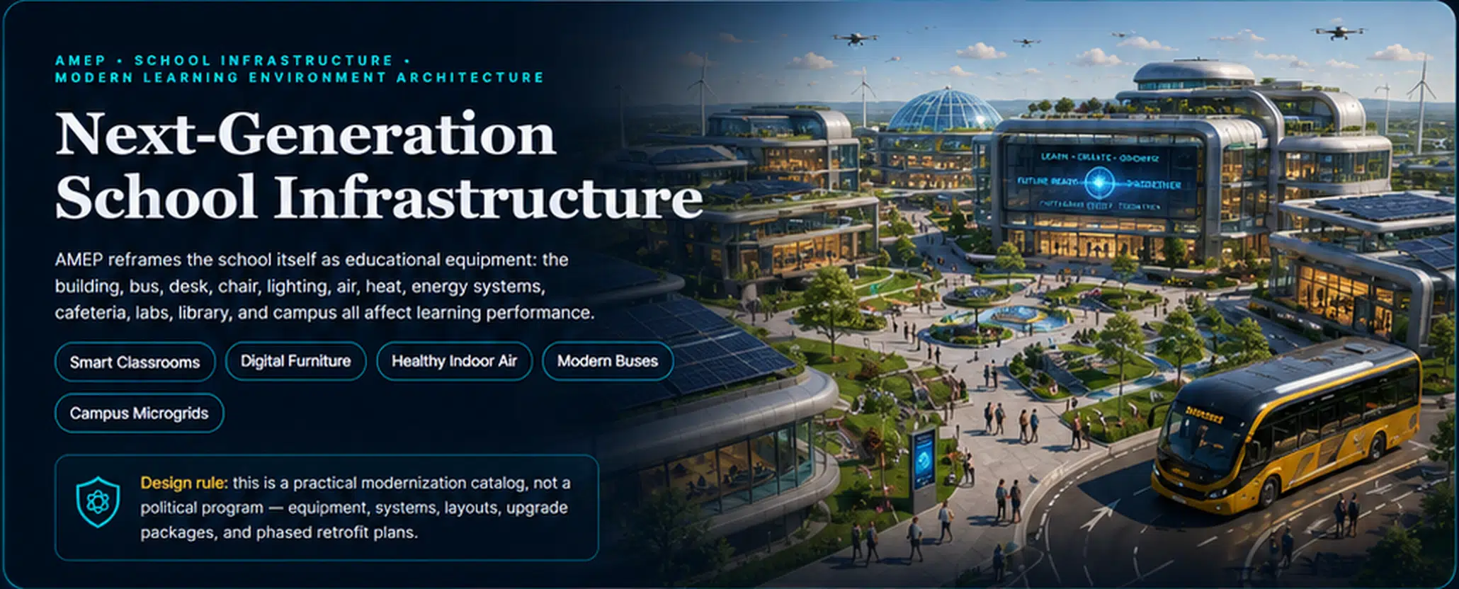 Overview school infrastructure graphic