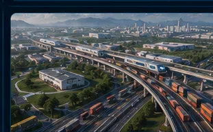 Resilient Transit & Logistic Corridors concept rendering