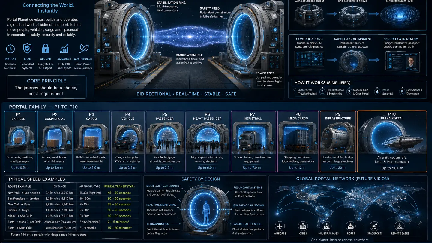 Portal Planet cargo and industrial systems concept