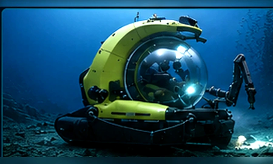 Deep Rover Research Submersible multi-view engineering rendering