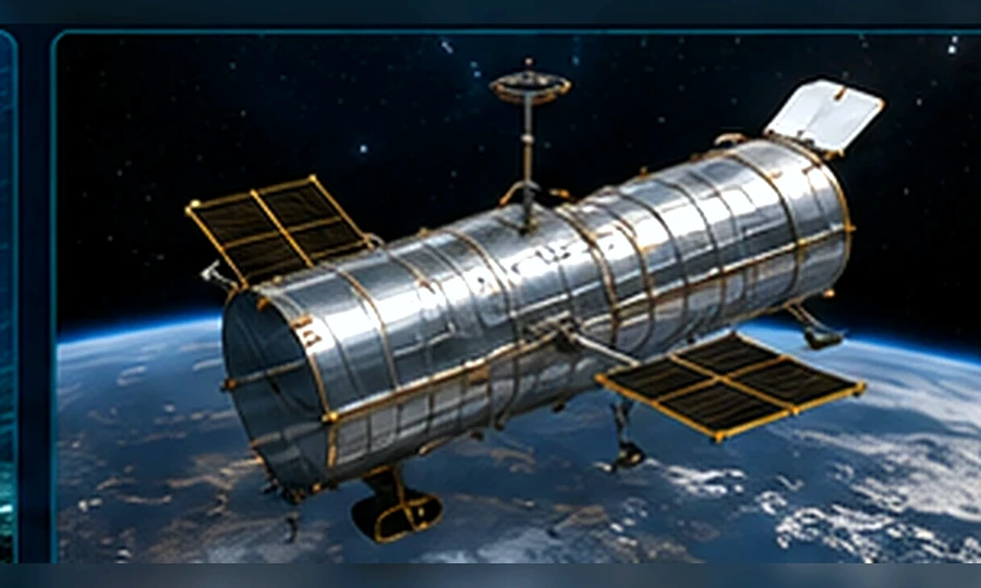 Hubble Space Telescope above Earth