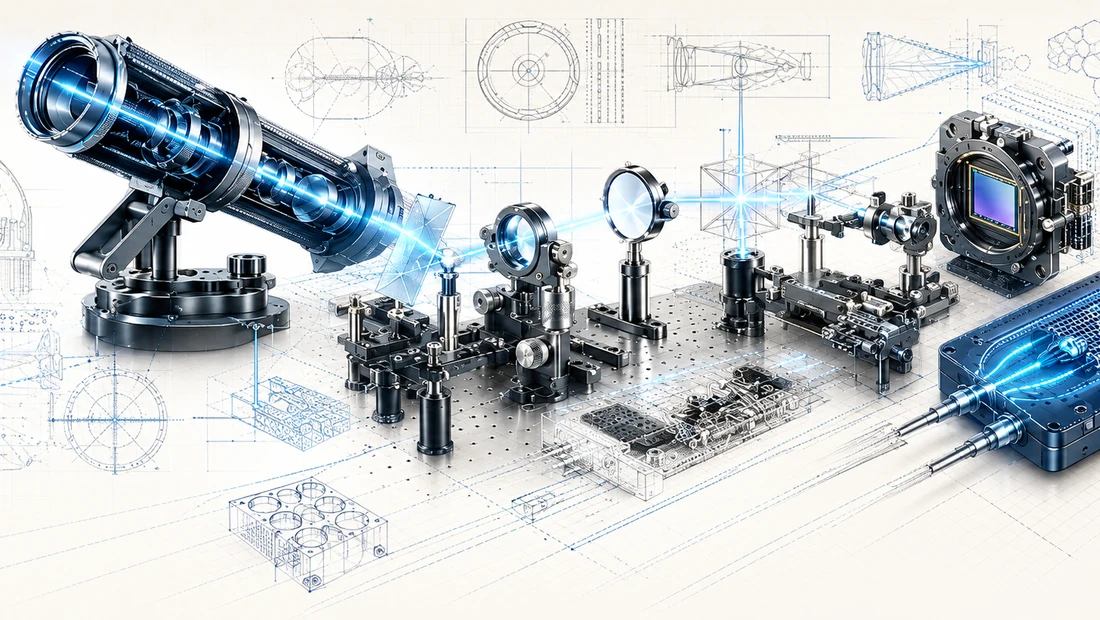 Optical and photonic engineering rendering